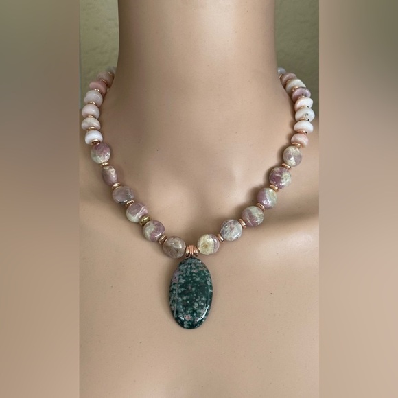 18-1/2 inch Peruvian Pink Opal bead necklace NWOT - Picture 13 of 13